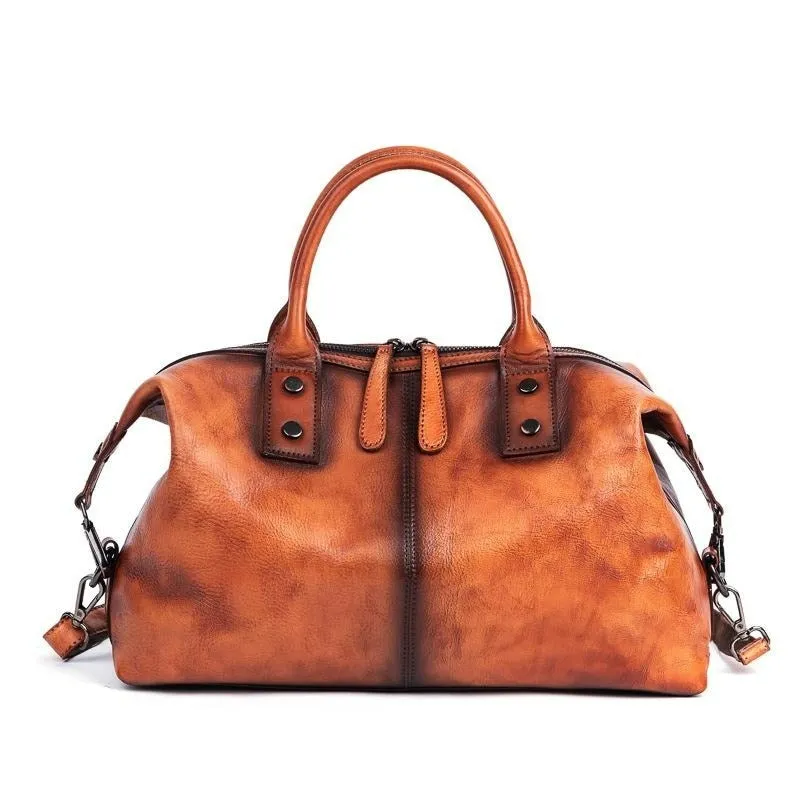 Vintage Cowhide Leather Dumpling Bag