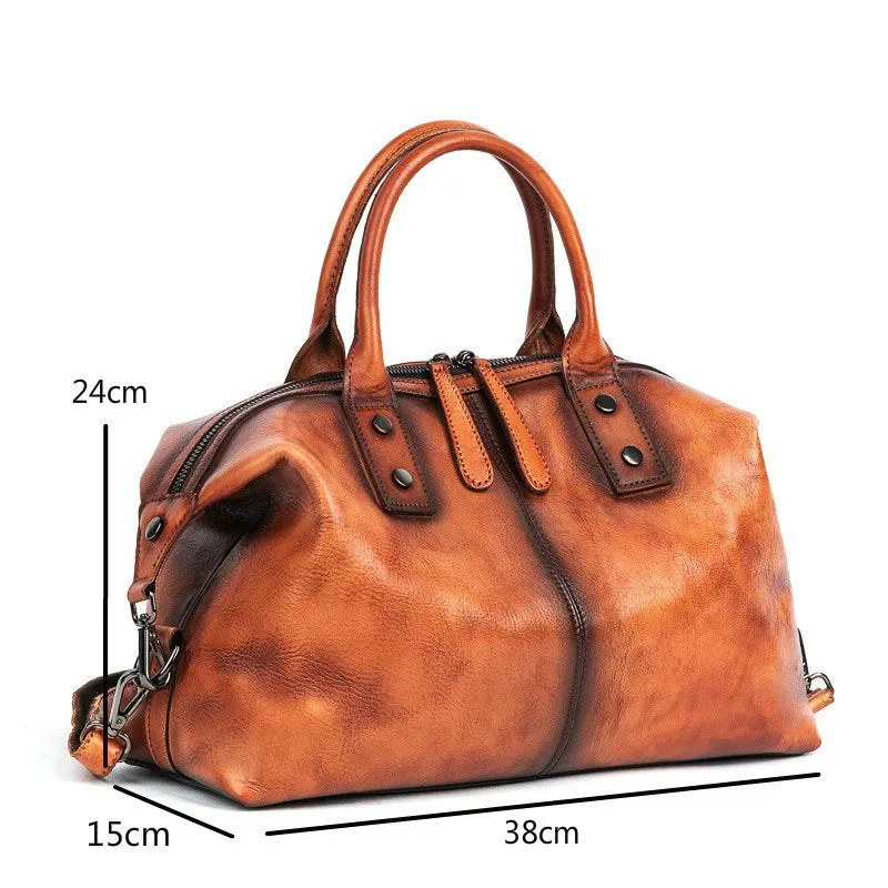 Vintage Cowhide Leather Dumpling Bag