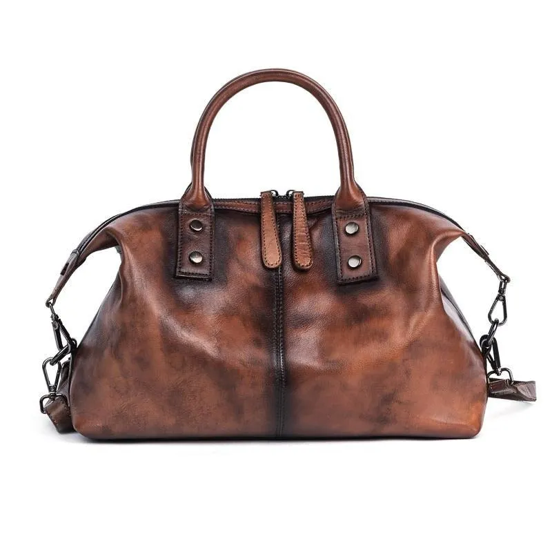 Vintage Cowhide Leather Dumpling Bag