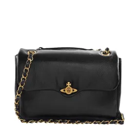 Vivienne Westwood Anita Black Chain Shoulder Bag