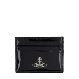 Vivienne Westwood Black Shiny Patent Flat Card Holder