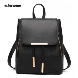 Women Backpack High Quality PU Leather Mochila Escolar School Bags For Teenagers Girls Top-handle Backpacks Herald Fashion CX389