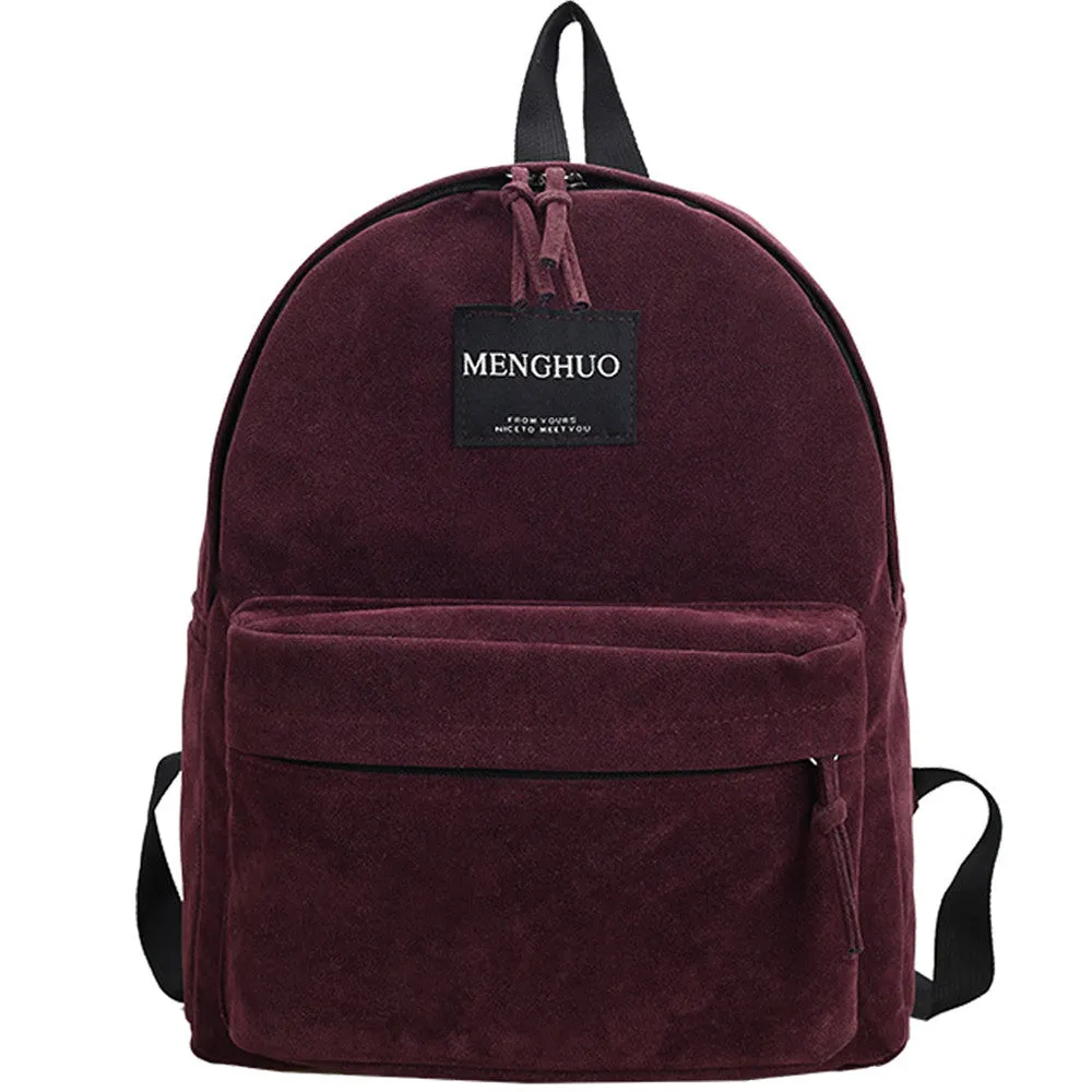 Women Backpack Preppy Suede Backpacks Girls School Bags Vintage Backpack Travel Bag Female Backpack Burgundy Gray Black Mochila