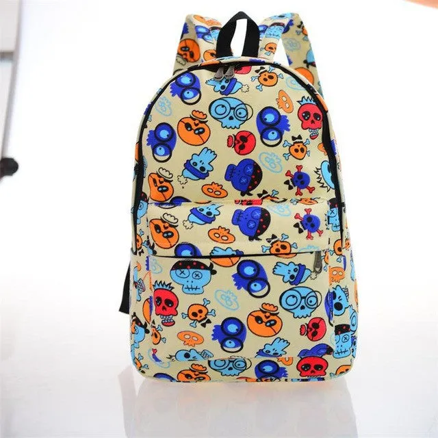 women printing backpacks  backpack for women and men rucksack fashion canvas bags retro casual school bags travel bags