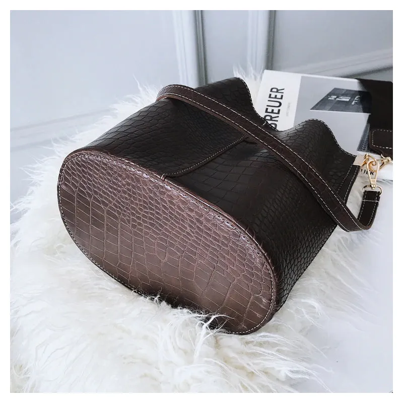 Women Shoulder Crocodile Crossbody Bag