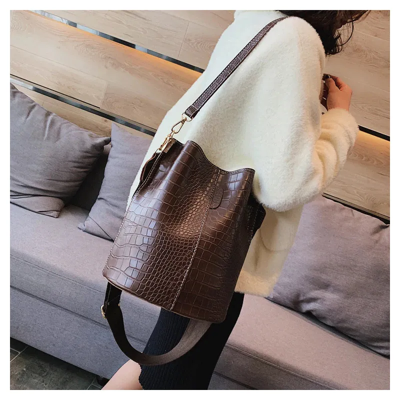 Women Shoulder Crocodile Crossbody Bag