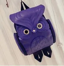 Yogodlns Fashion Women Backpack Newest Stylish Cool Black PU Leather Owl Backpack Female Hot Sale Women shoulder bag school bags