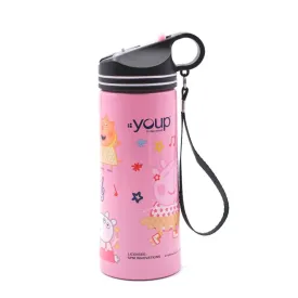 Youp Stainless Steel Pink Color Peppa Pig Kids Water Bottle HYOWER - 750 ml