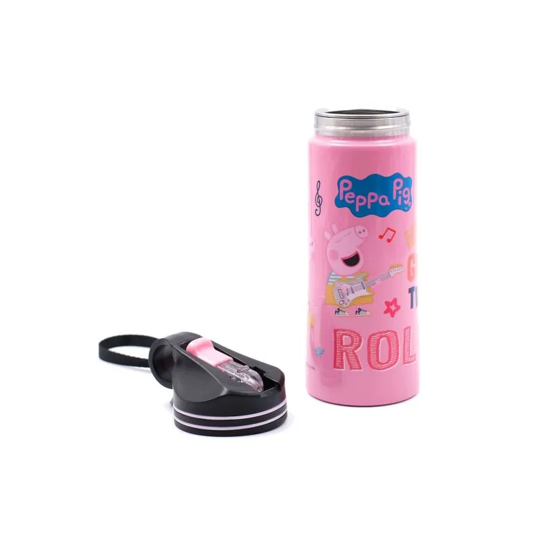 Youp Stainless Steel Pink Color Peppa Pig Kids Water Bottle HYOWER - 750 ml