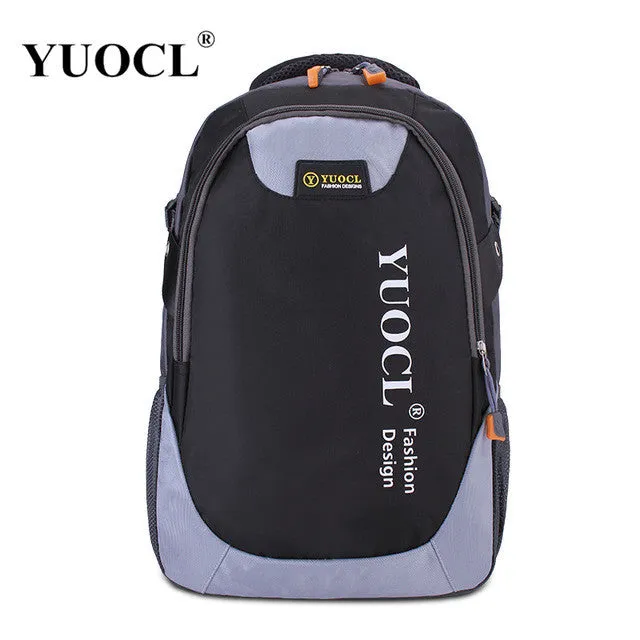 YUOCL fashion casual double-shoulder travel backpack for women school bags for teenagers printing men backpack sac a dos